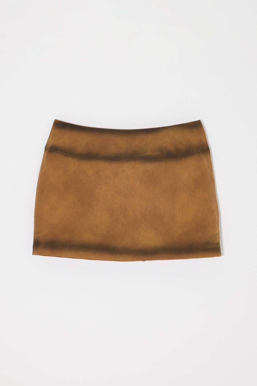 FAUX SUEDE MINI SKIRT Camel / 1 (S)