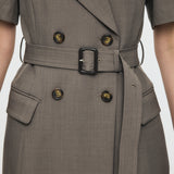TRENCH MINI DRESS Brown / 1 (S)