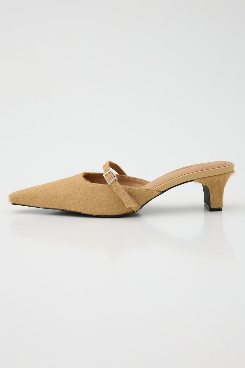 STRAP POINTED MULE Beige / M