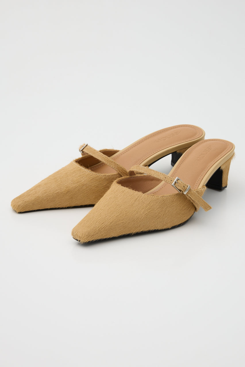 STRAP POINTED MULE Beige / M