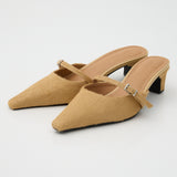 STRAP POINTED MULE Beige / M