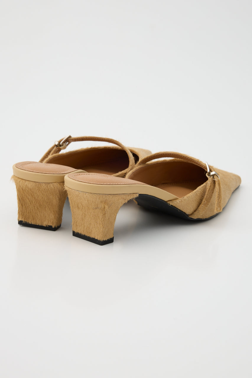 STRAP POINTED MULE Beige / M