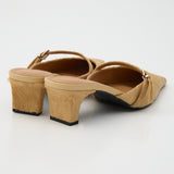 STRAP POINTED MULE Beige / M