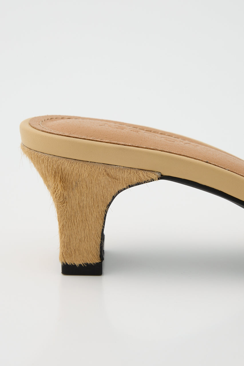 STRAP POINTED MULE Beige / M