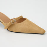 STRAP POINTED MULE Beige / M
