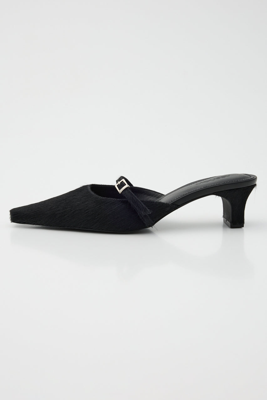 STRAP POINTED MULE Black / M