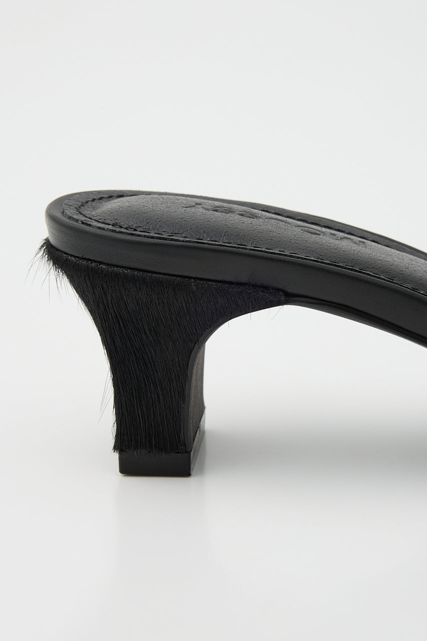 STRAP POINTED MULE Black / M