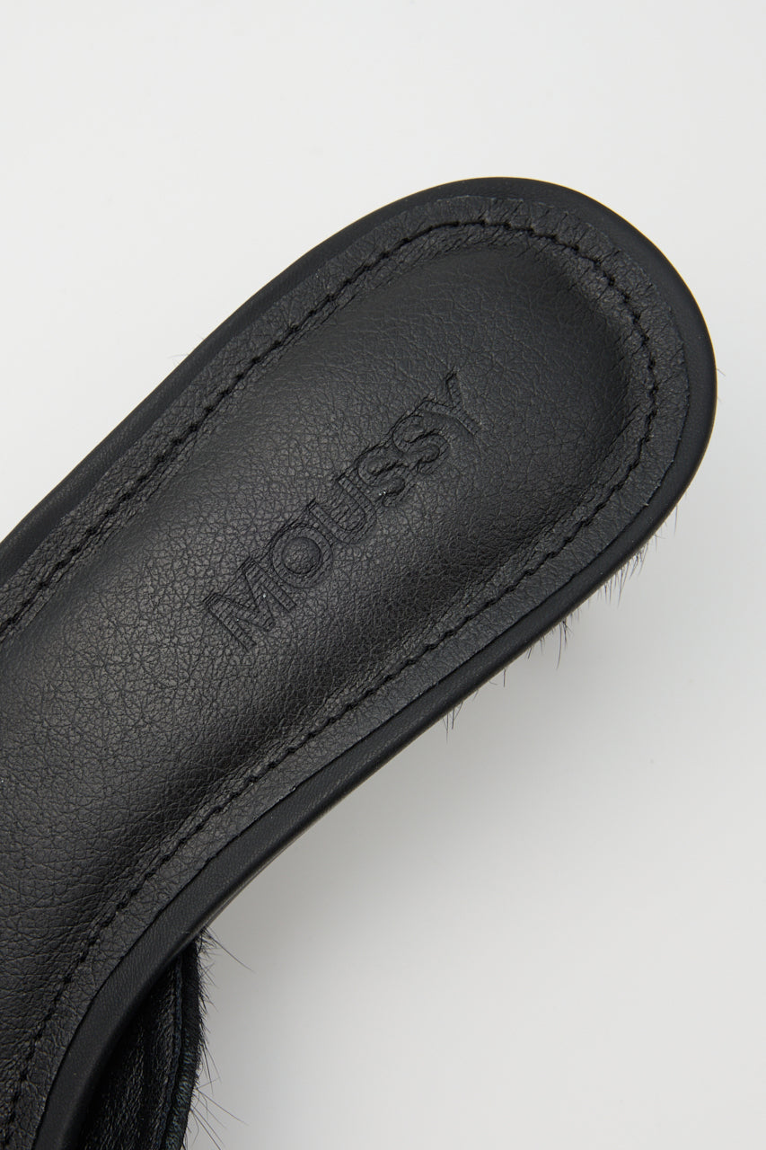 STRAP POINTED MULE Black / M