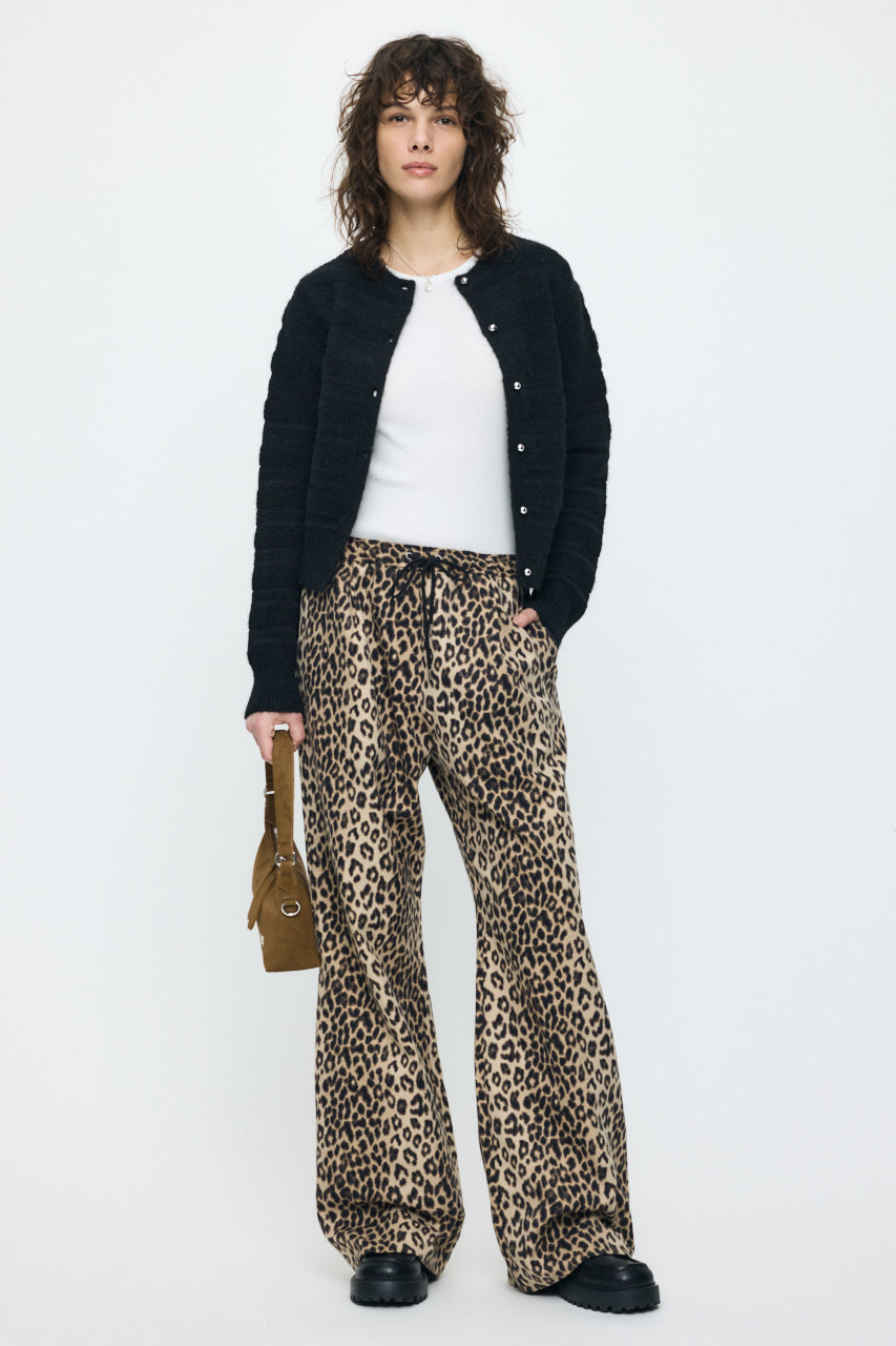 SHADOW STRIPE KNIT CARDIGN Black / Free