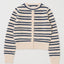 SHADOW STRIPE KNIT CARDIGN Multi White / Free