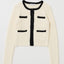 FANCY YARN BI COLOR CARDIGAN Off White / Free