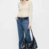 HALTER NECK DOUBLE KNIT TOP Ivory / Free