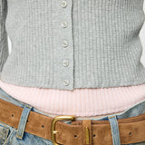 HALTER NECK DOUBLE KNIT TOP Mix Gray / Free