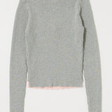 HALTER NECK DOUBLE KNIT TOP Mix Gray / Free