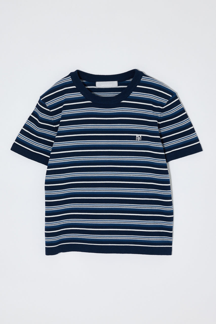 MULTI BORDER BABY TEE Navy / Free