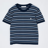 MULTI BORDER BABY TEE Navy / Free