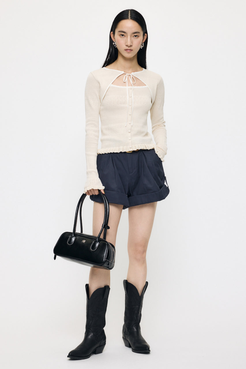 BOW DESIGN LAYERED KNIT Ivory / Free