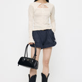 BOW DESIGN LAYERED KNIT Ivory / Free