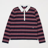 BORDER POLO KNIT TEE Navy / Free