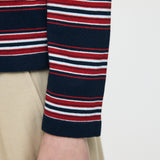 BORDER POLO KNIT TEE Navy / Free