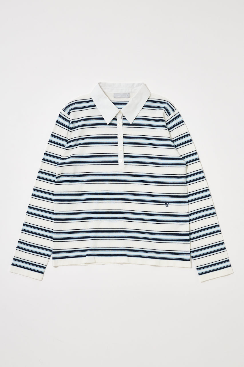 BORDER POLO KNIT TEE White / Free
