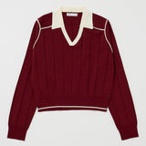 BI COLOR KNIT POLO Red / Free