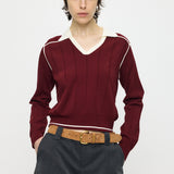 BI COLOR KNIT POLO Red / Free
