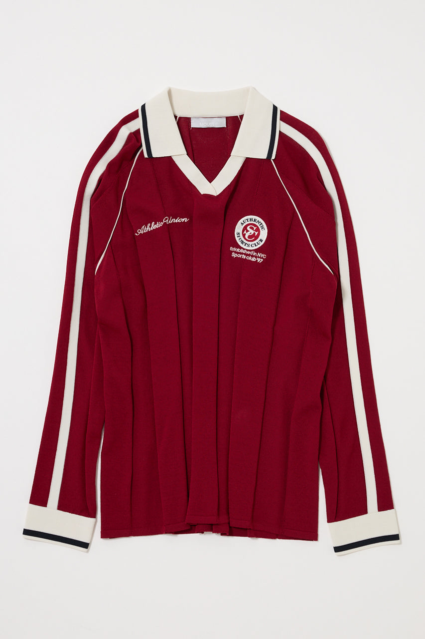 KNIT GAME SHIRT - JS Dark Red / Free