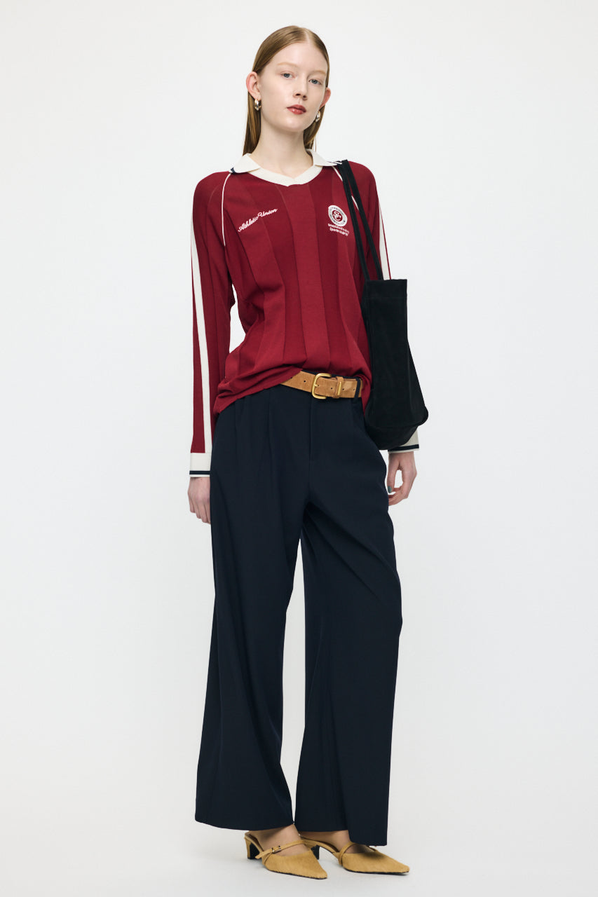 KNIT GAME SHIRT - JS Dark Red / Free