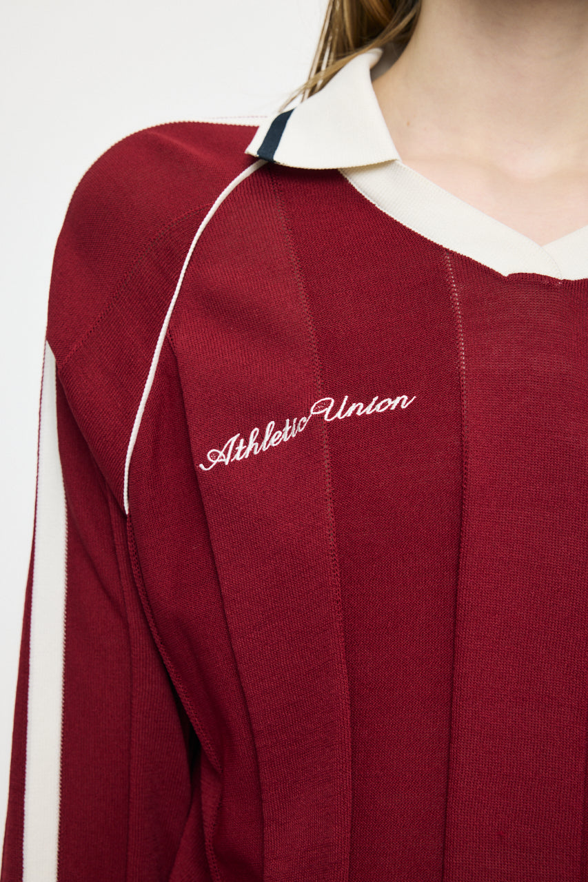 KNIT GAME SHIRT - JS Dark Red / Free