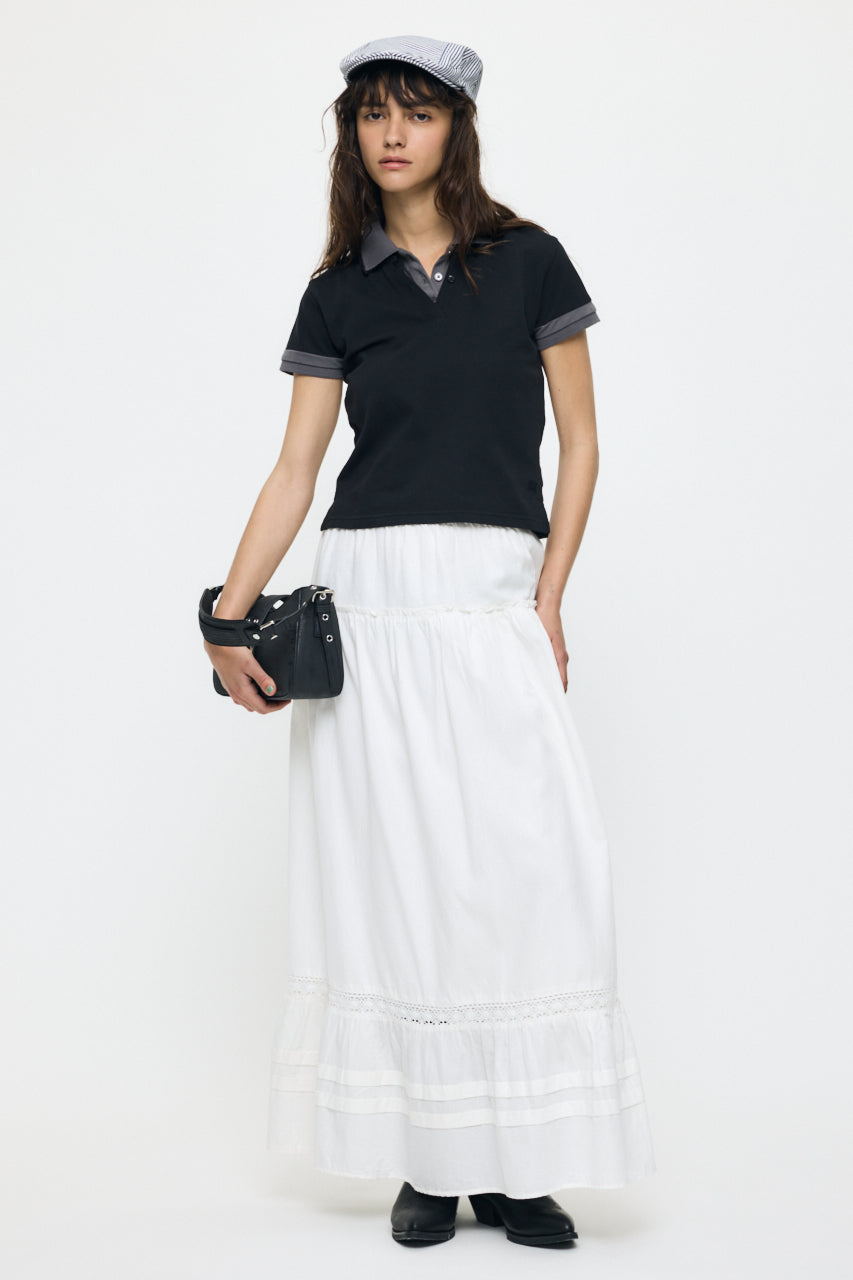 CONTRAST POLO TOP Black / Free