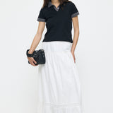 CONTRAST POLO TOP Black / Free