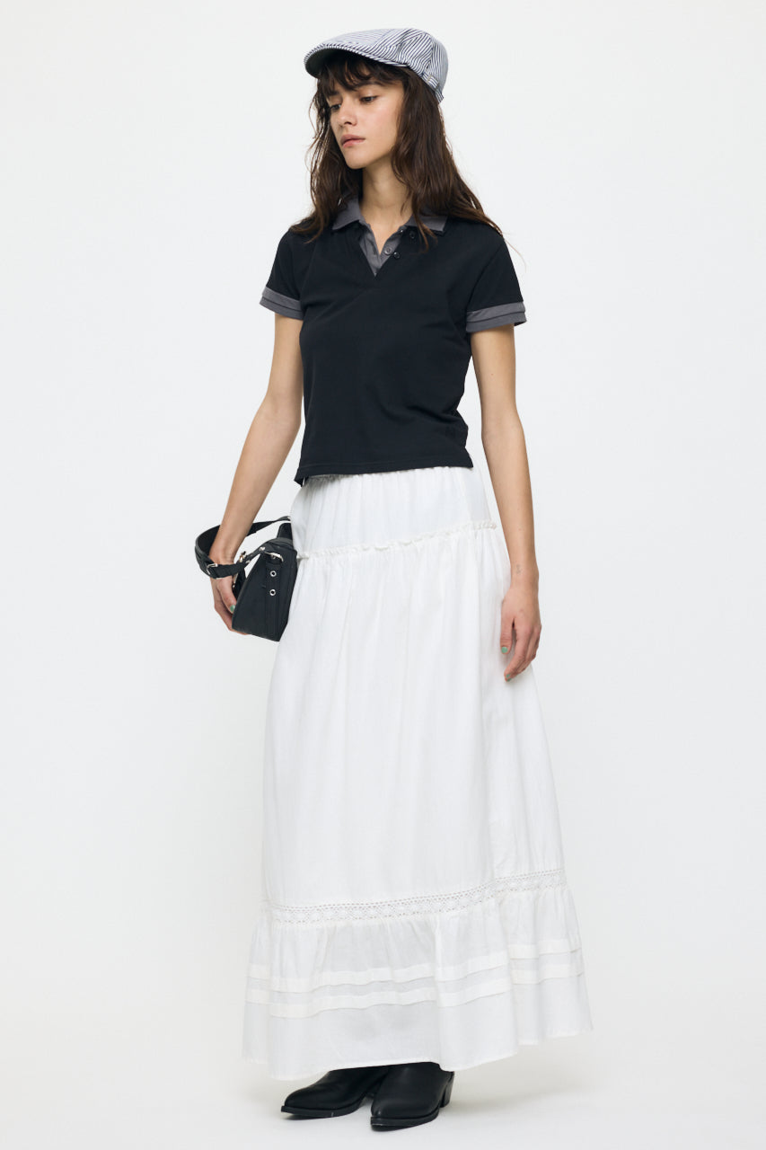 CONTRAST POLO TOP Black / Free