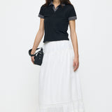 CONTRAST POLO TOP Black / Free