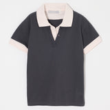 CONTRAST POLO TOP Gray / Free