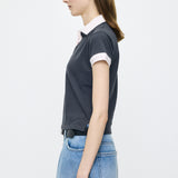 CONTRAST POLO TOP Gray / Free