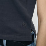 CONTRAST POLO TOP Gray / Free