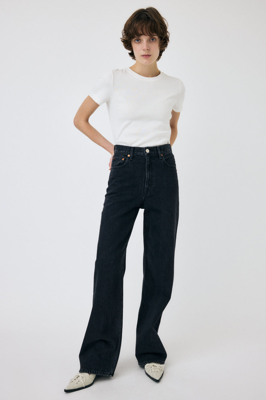 【新品タグ付き】MOUSSY HIGH WAIST BLACK STRAIGHT High Waist Black Straight – MOUSSY