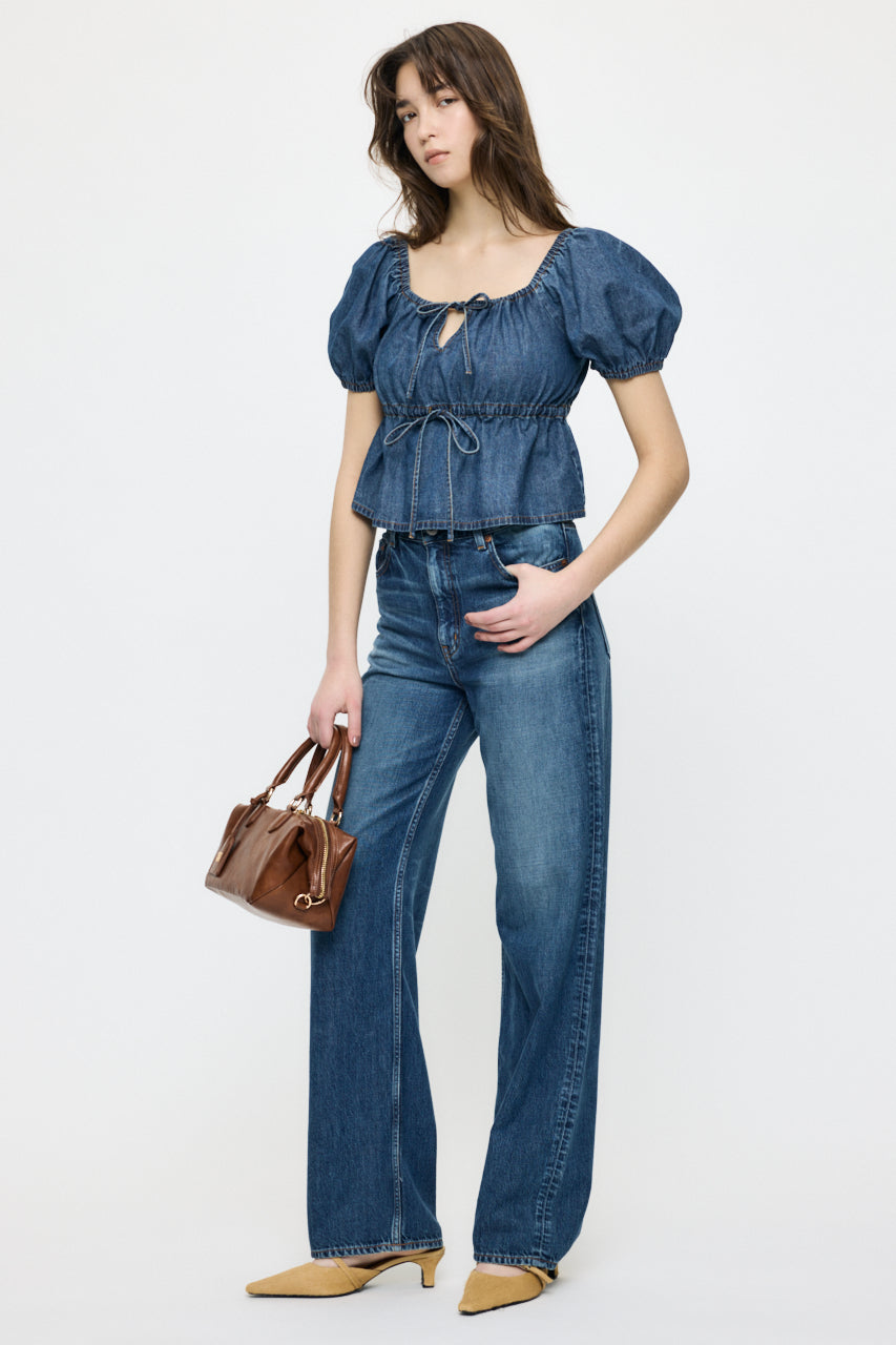 TENCEL DENIM STRAIGHT Blue / 23