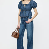 TENCEL DENIM STRAIGHT Blue / 23