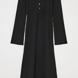 OPEN SHOULDER KNIT DRESS Black / 1 (S)