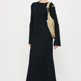 OPEN SHOULDER KNIT DRESS Black / 1 (S)