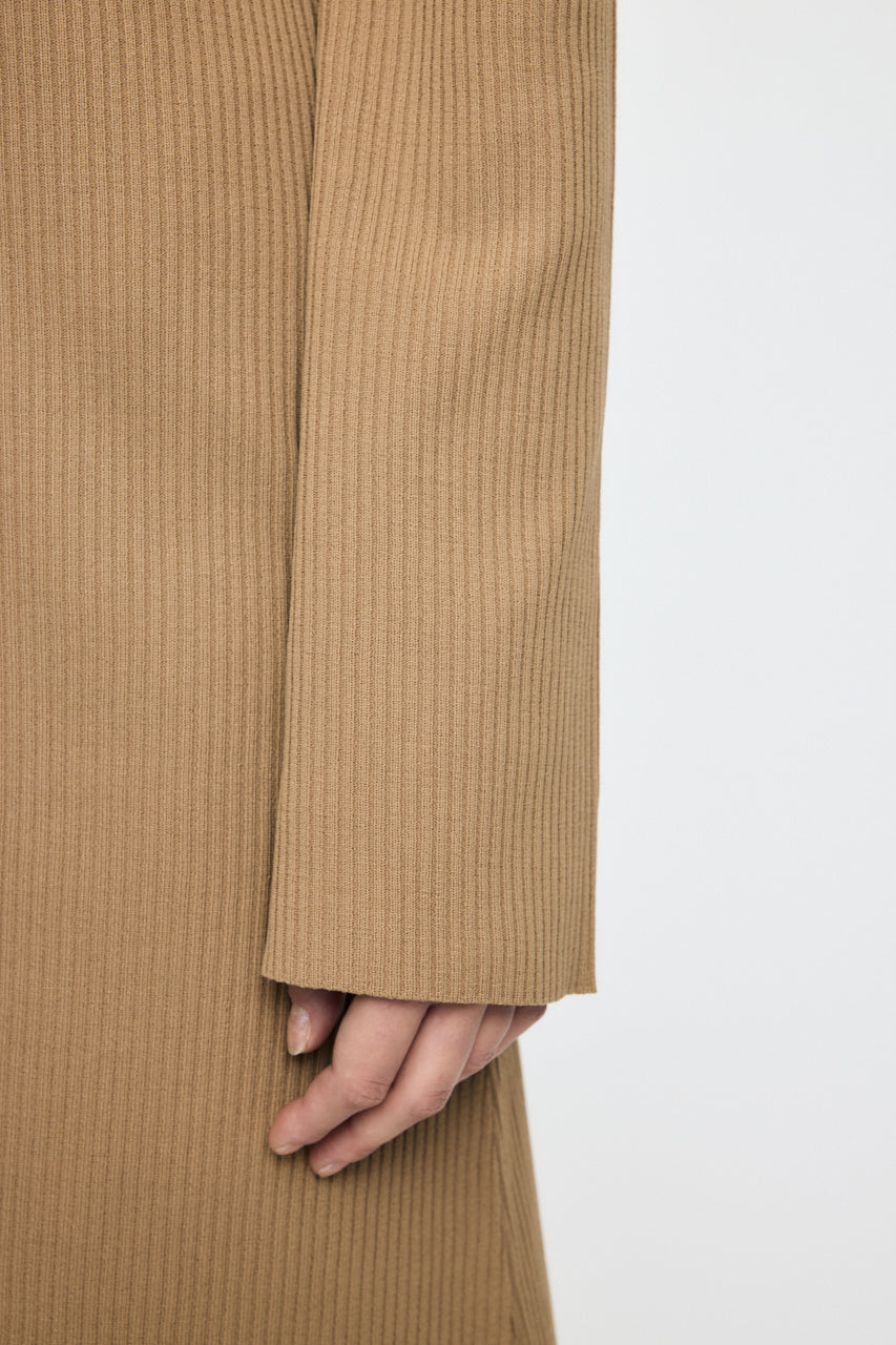 OPEN SHOULDER KNIT DRESS Light Beige / 1 (S)