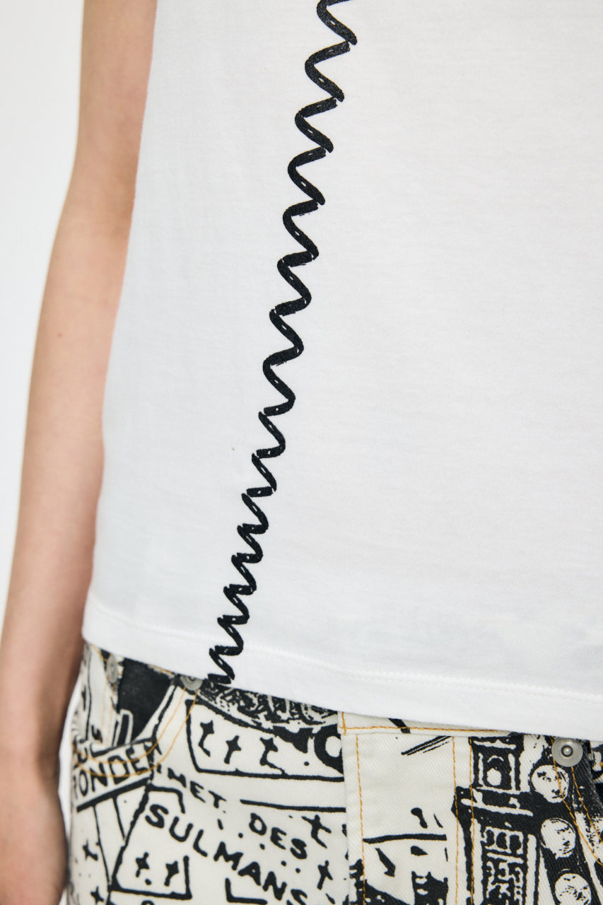 VQ TROMPE L'OEIL BABY TEE White / S