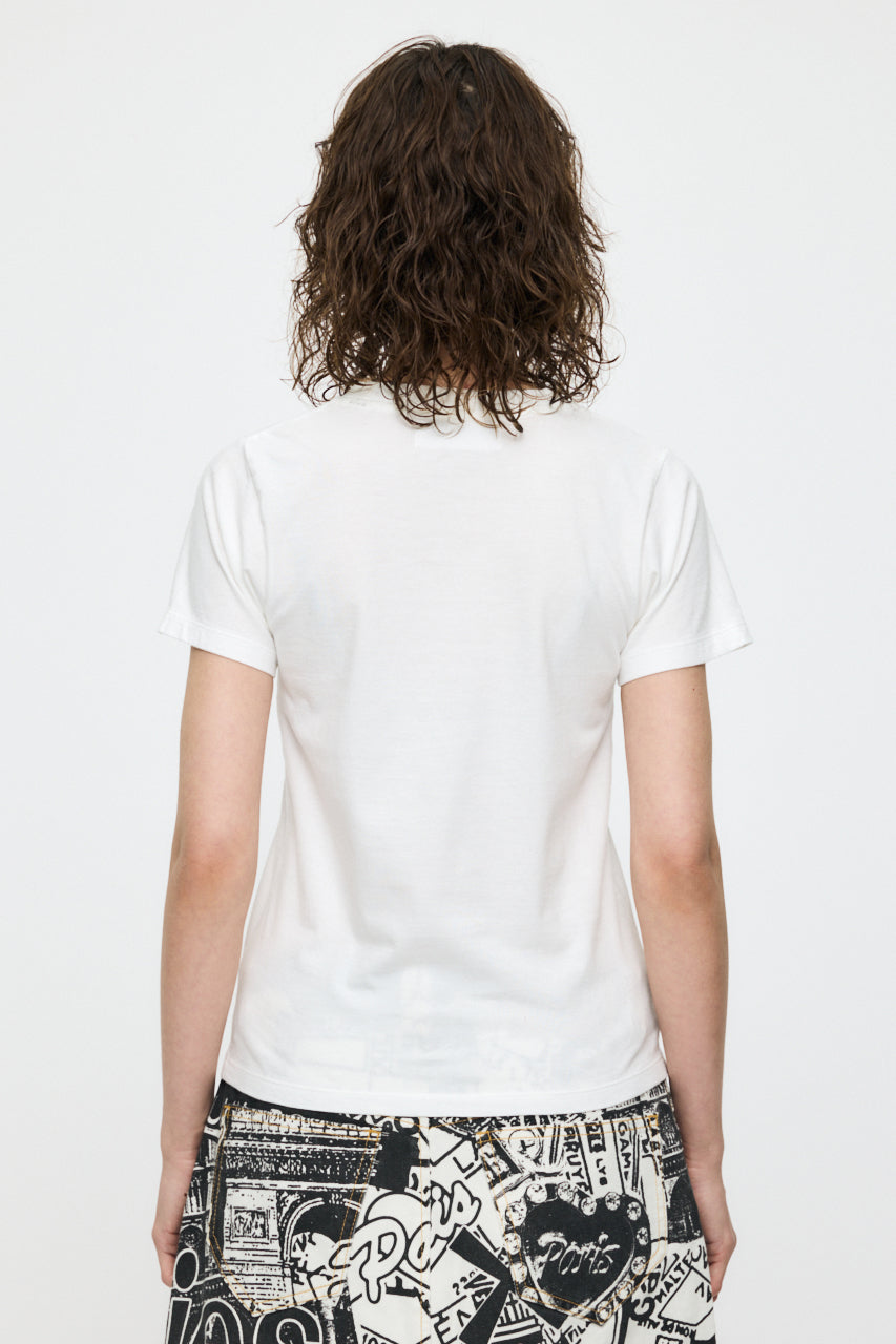 VQ TROMPE L'OEIL BABY TEE White / S