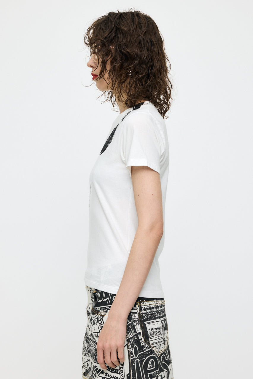 VQ TROMPE L'OEIL BABY TEE White / S