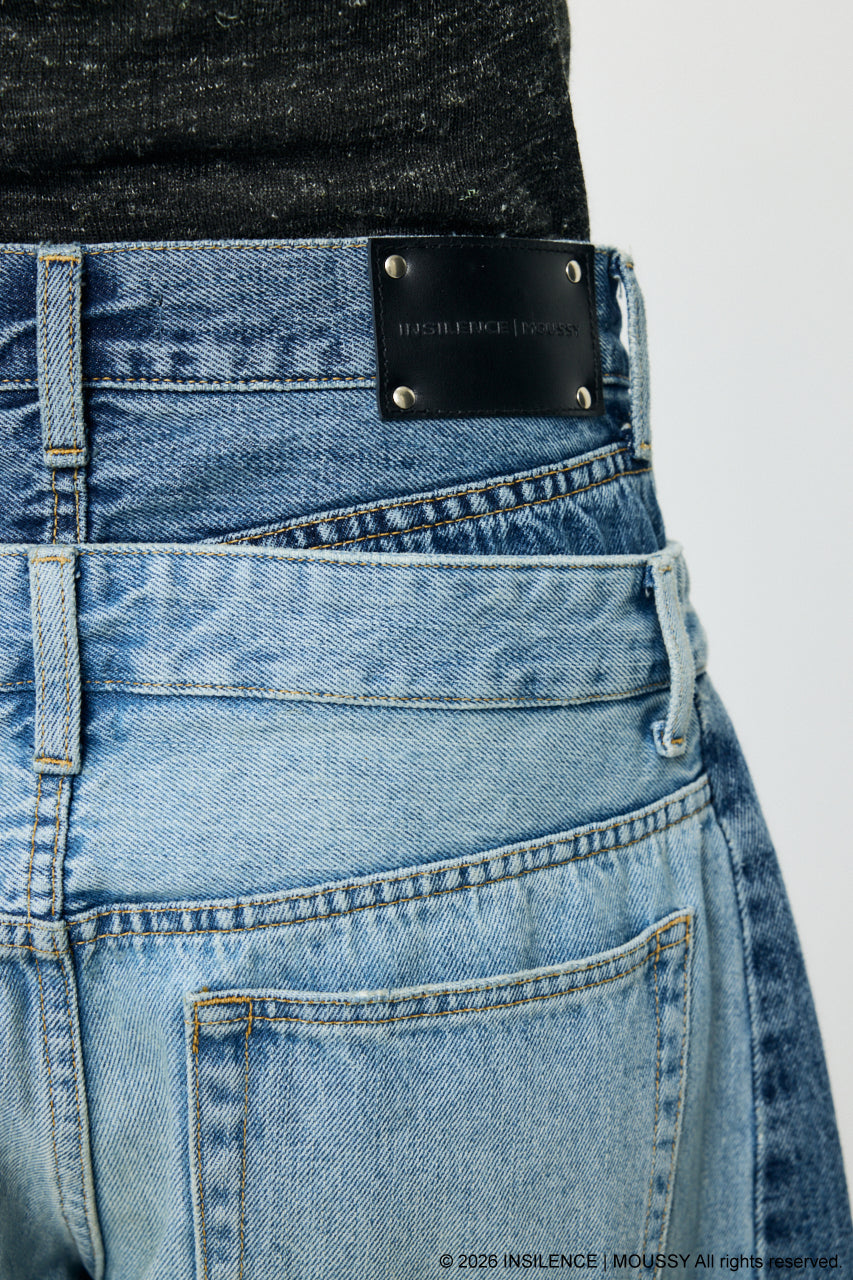 INSILENCE DOUBLE WAIST BAGGY Light Blue / 0 (XS)