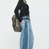 INSILENCE DOUBLE WAIST BAGGY Light Blue / 0 (XS)