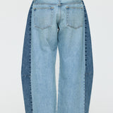 INSILENCE DOUBLE WAIST BAGGY Light Blue / 0 (XS)