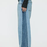 INSILENCE DOUBLE WAIST BAGGY Light Blue / 0 (XS)